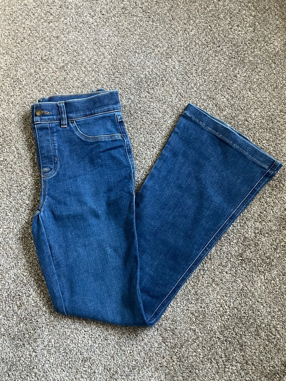 Spanx Navy Blue Flare Jeans Women’s Medium